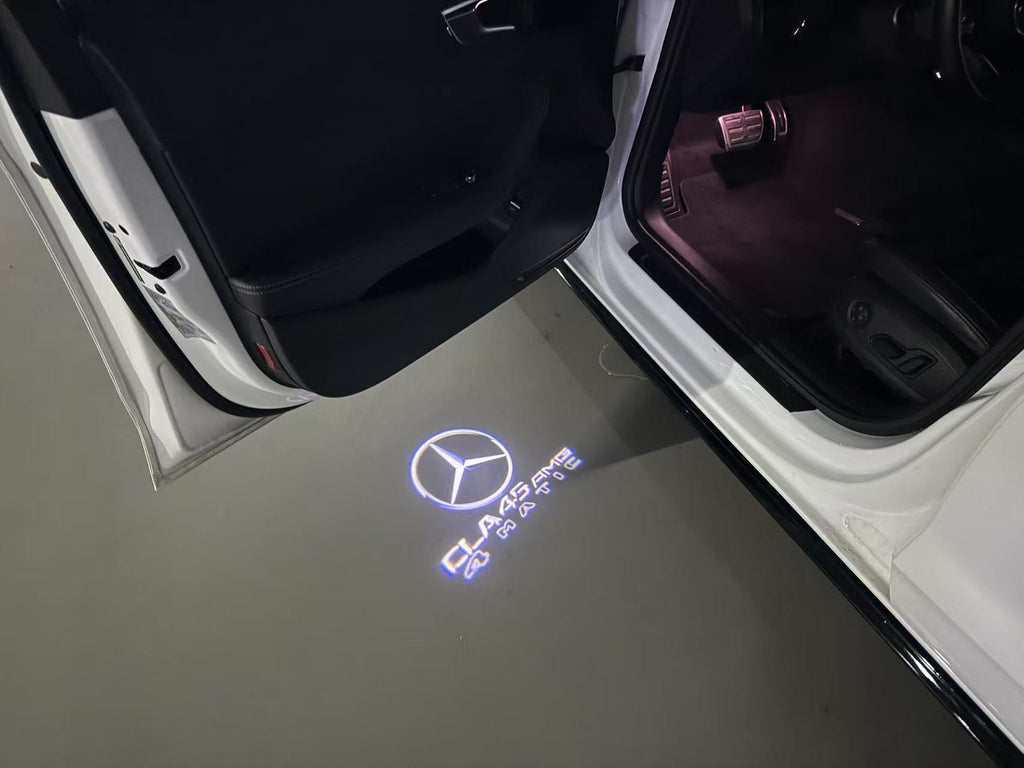 MERCEDES BENZ LOGO PROJECTOT LIGHTS Nr.03 (cantidad 1 = 1 juego/2 luces de puerta)