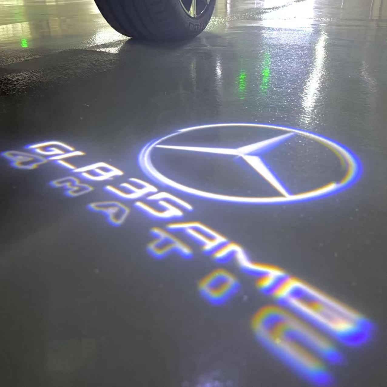 LUCI PROIETTORI LOGO MERCEDES BENZ Nr.03 (quantità 1 = 1 set / 2 luci porta)