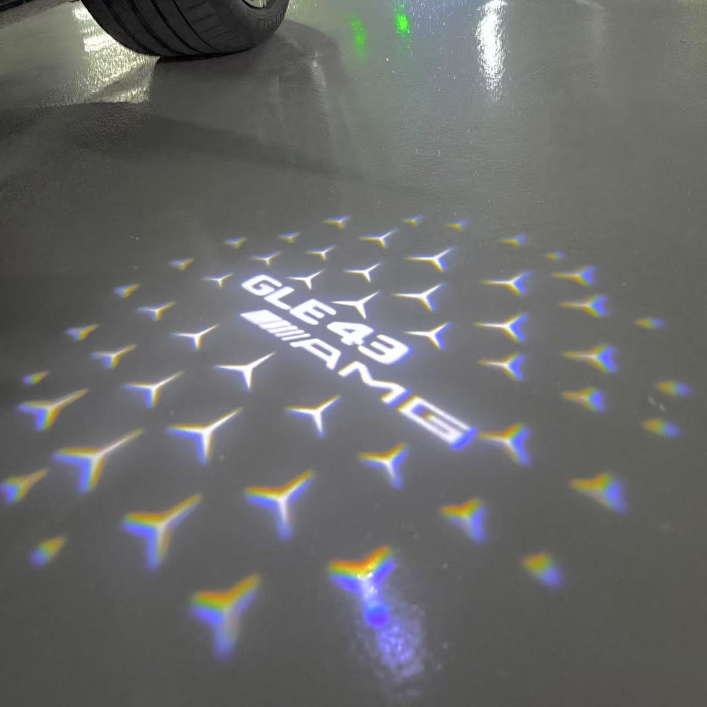 LUCI PROIETTORI LOGO MERCEDES BENZ Nr.03 (quantità 1 = 1 set / 2 luci porta)