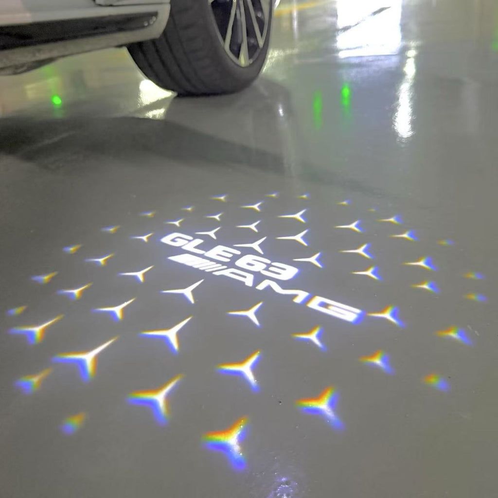 أضواء بروجكتور شعار MERCEDES BENZ رقم 03 (الكمية 1 = 1 مجموعة / 2 أضواء باب)