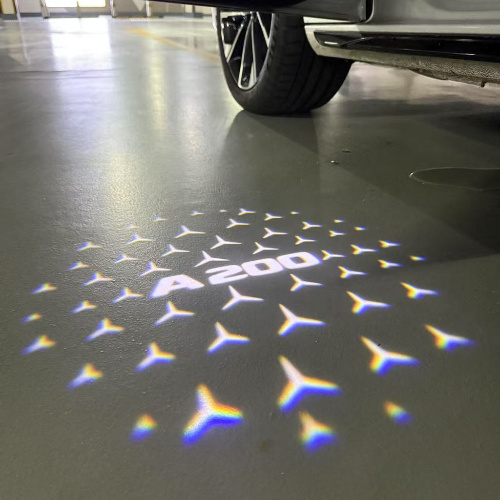 LUCI PROIETTORI LOGO MERCEDES BENZ Nr.03 (quantità 1 = 1 set / 2 luci porta)