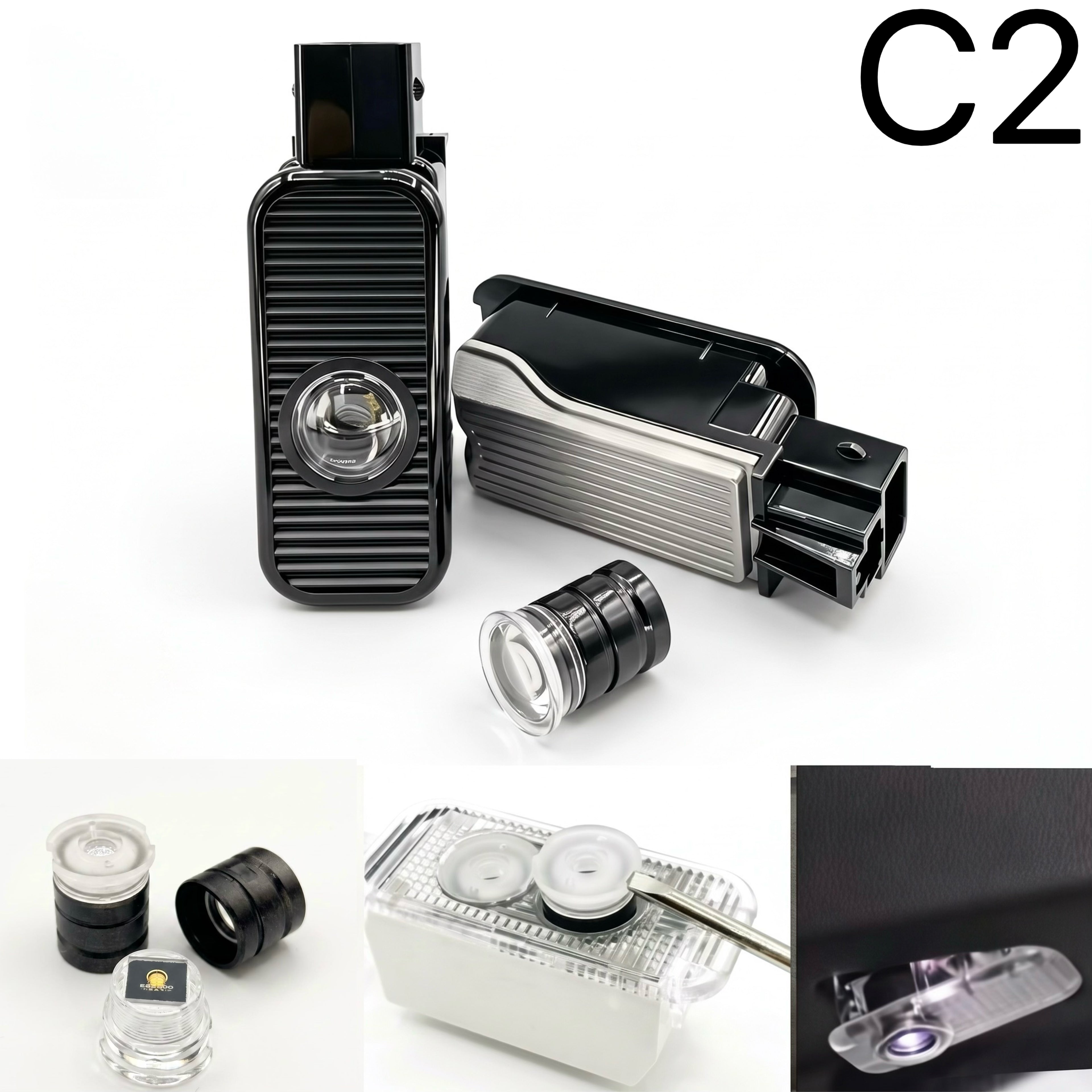 AUDI LOGO PROJECTOR LIGHTS Nr.137 (Menge 1 = 2 Logo Films / 2 Türlichter)