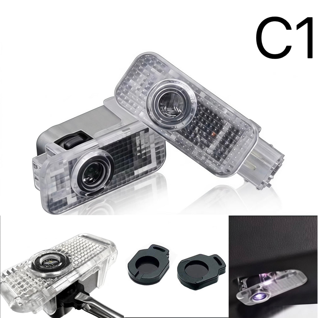 AUDI LOGO PROJECTOR LIGHTS Nr.46 (Menge 1 = 2 Logo Films / 2 Türlichter)
