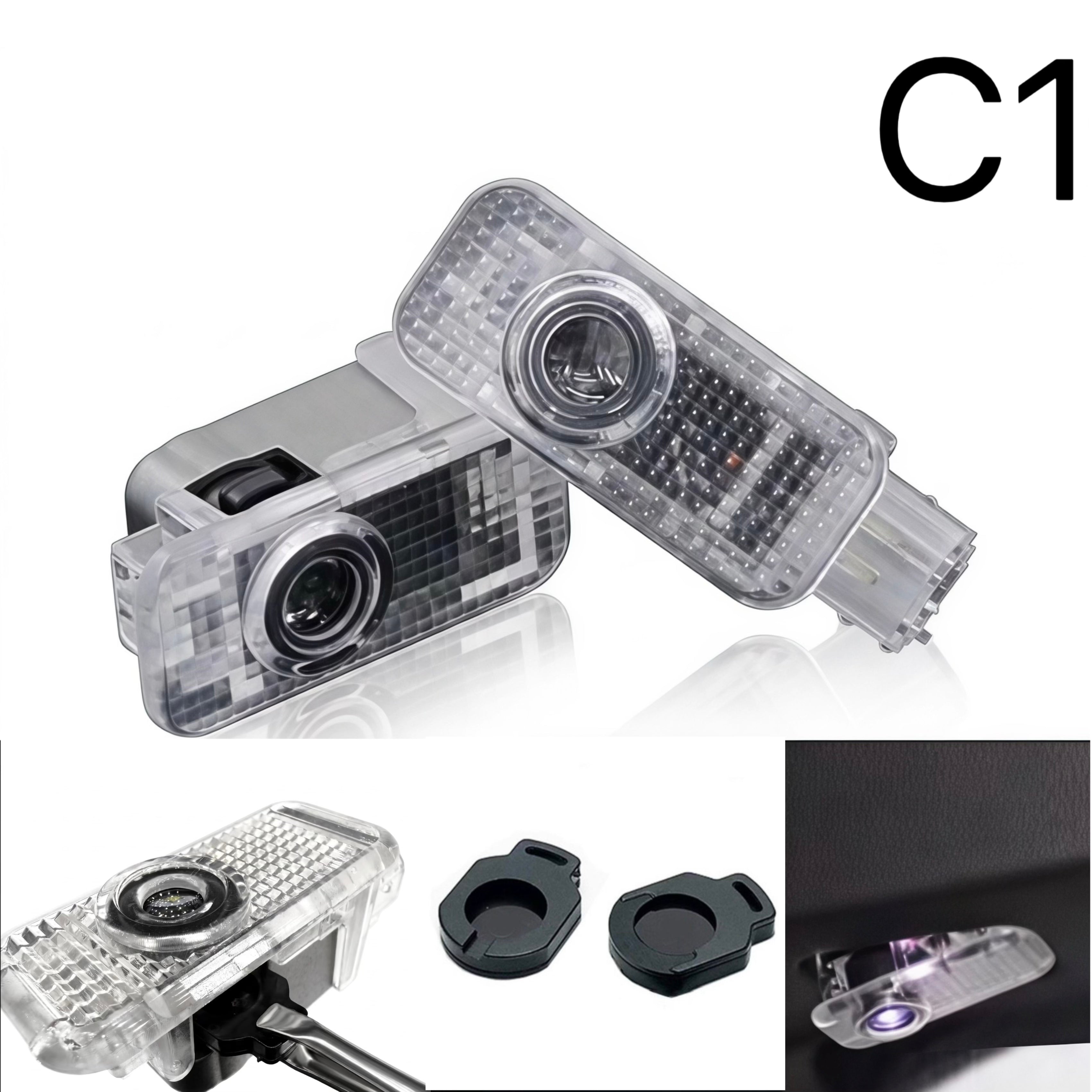 AUDI LOGO PROJECTOR LIGHTS Nr.46 (Menge 1 = 2 Logo Films / 2 Türlichter)