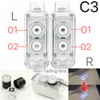 AUDI LOGO PROJECTOR LIGHTS Nr.46 (Menge 1 = 2 Logo Films / 2 Türlichter)