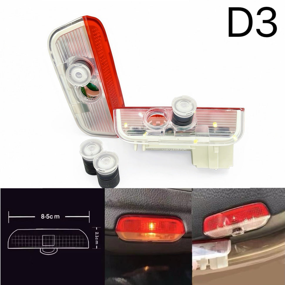 SKODA LOGO PROJECTOR LIGHTS Nr.39 (الكمية 1 = 2 شعار فيلم / 2 مصباح باب)