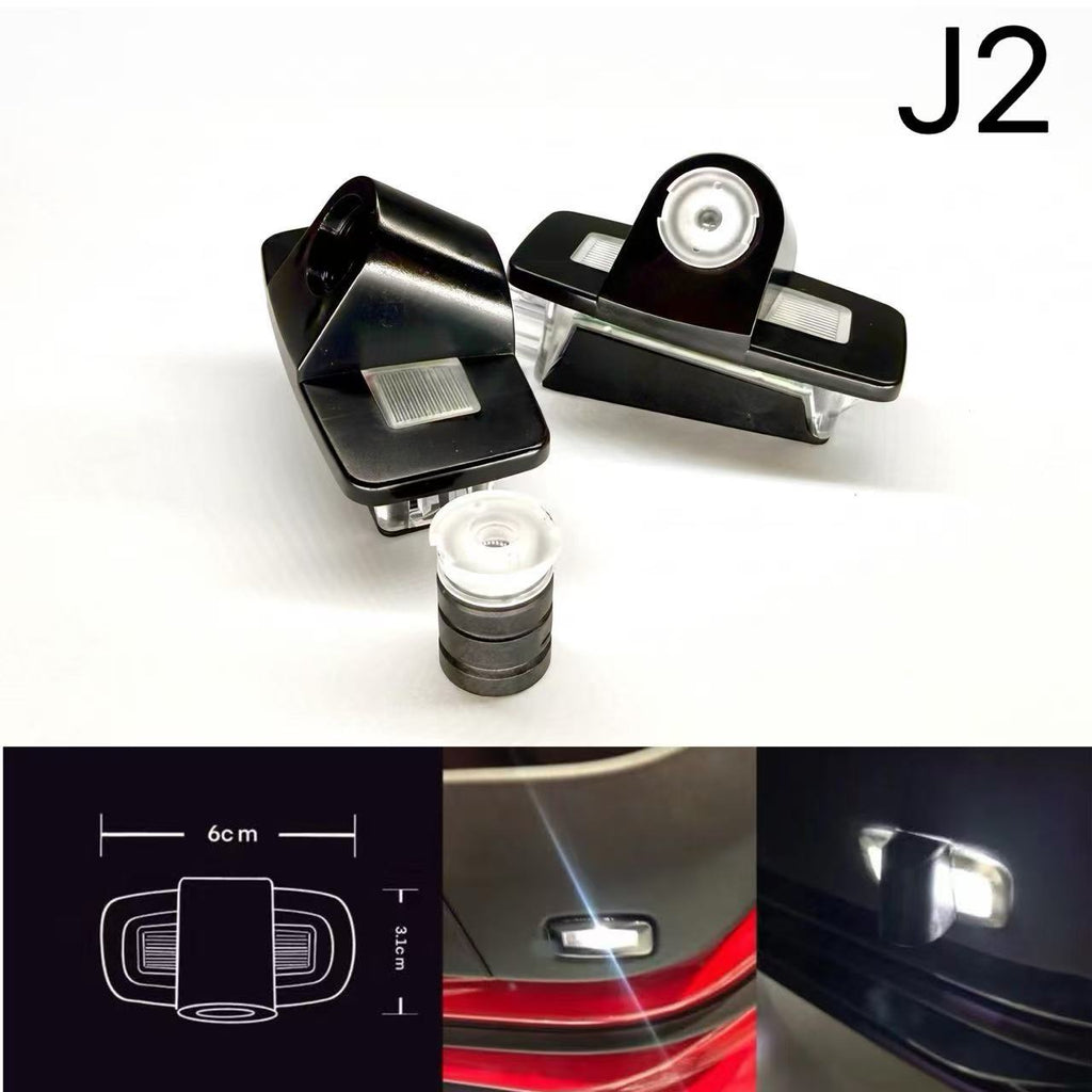 LUCES DE PROYECTOR DE LOGOTIPO ORIGINAL PORSCHE N ° 03 (cantidad 1 = 2 Película de logotipo / 2 luces de puerta)
