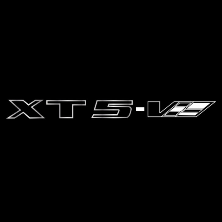 CADILLAC XT5 LOGO PROJECTOT LIGHTS Nr.9782 (quantity 1 = 2 Logo Films /2 door lights）