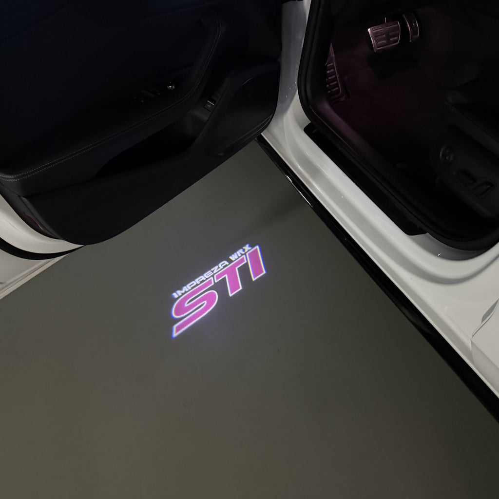 SUBARU IMPREZA STI LOGO PROJECROTR LIGHTS (quantity 1 = 1 sets/2 door lights) Nr.03A23
