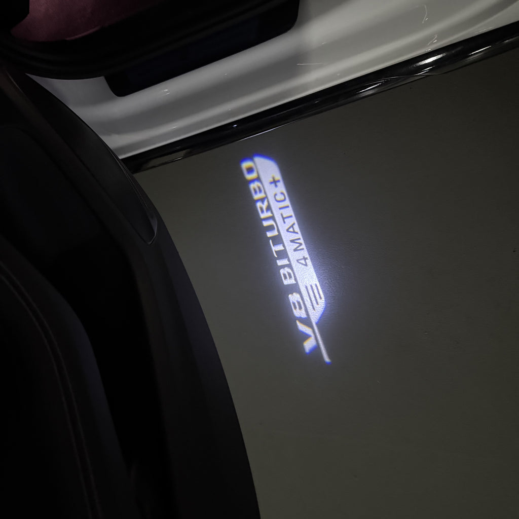 أضواء بروجكتور شعار MERCEDES BENZ رقم 03 (الكمية 1 = 1 مجموعة / 2 أضواء باب)