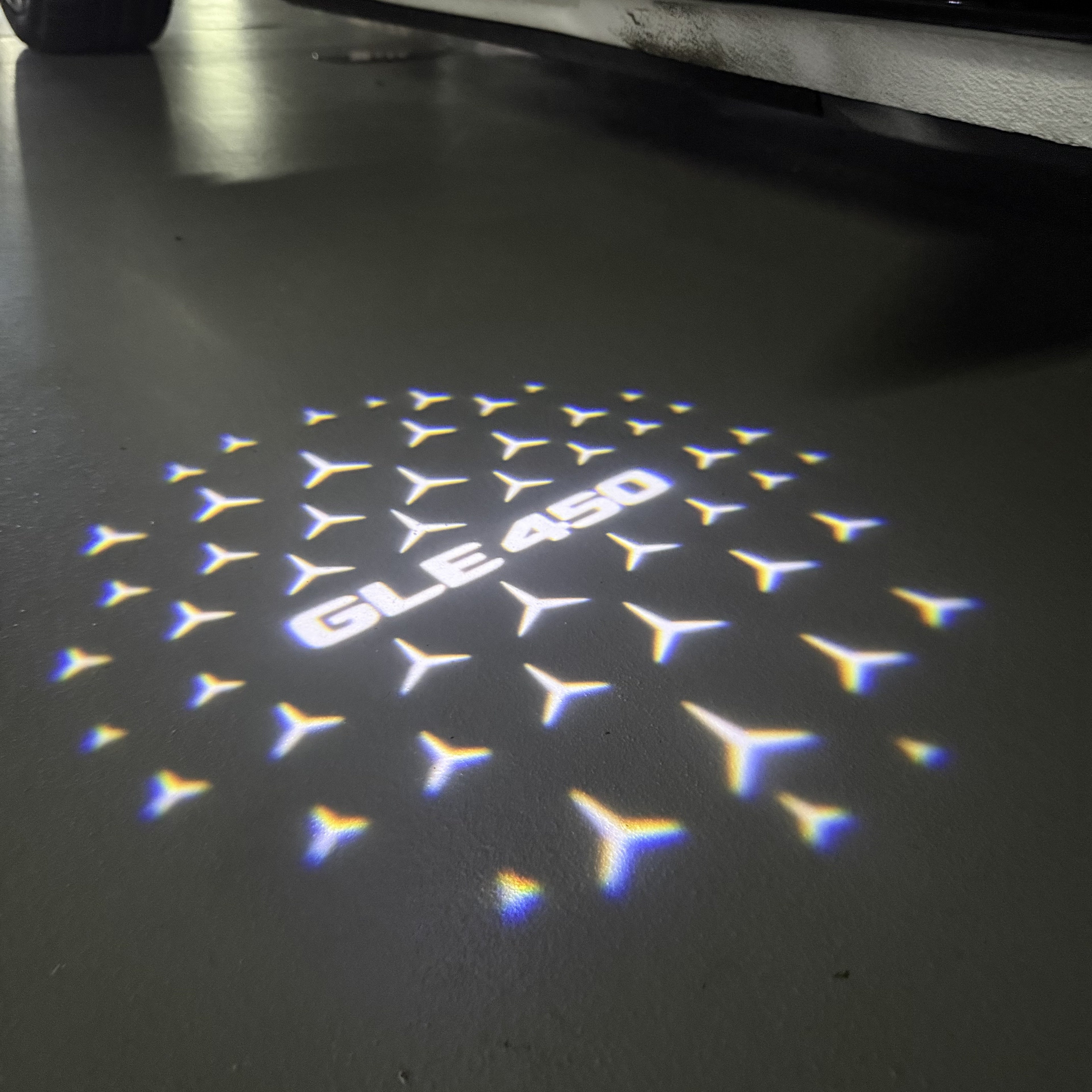 LUCI PROIETTORI LOGO MERCEDES BENZ Nr.03 (quantità 1 = 1 set / 2 luci porta)