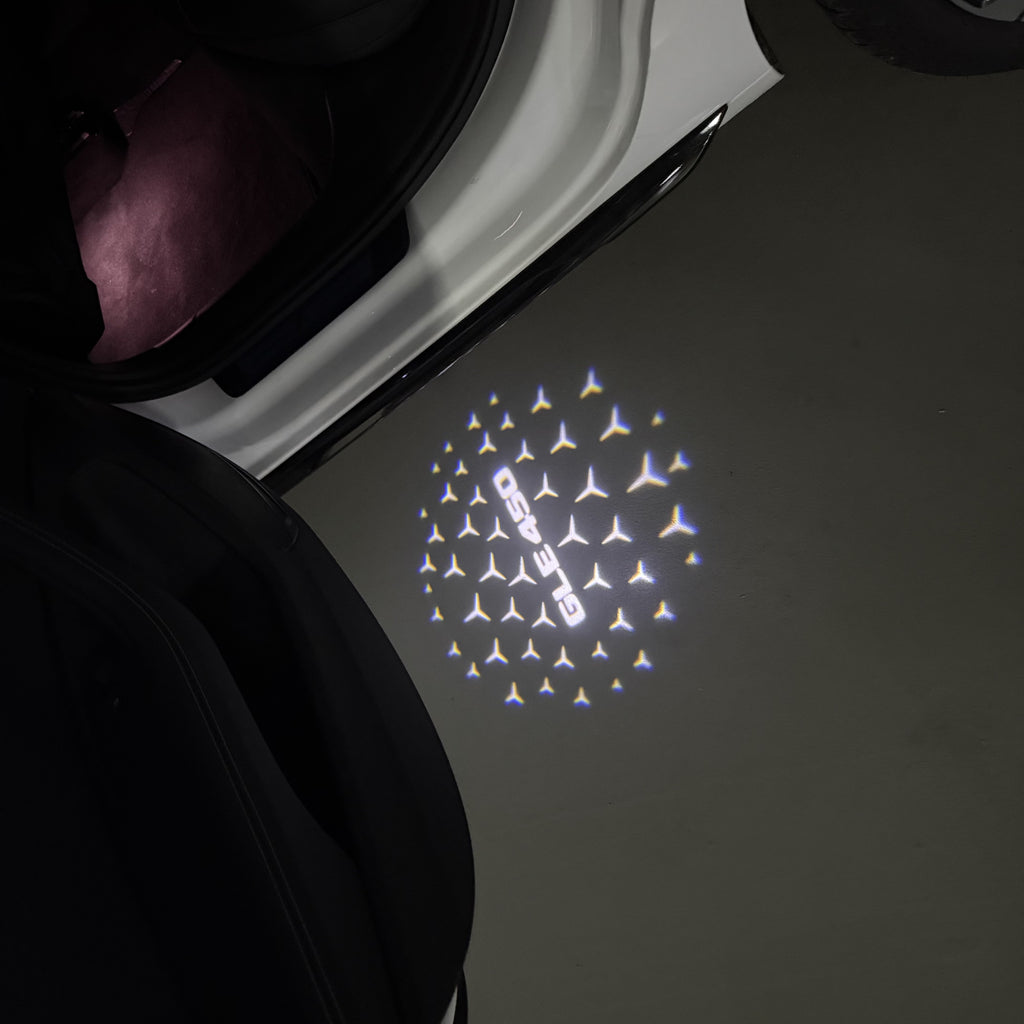 LUCI PROIETTORI LOGO MERCEDES BENZ Nr.03 (quantità 1 = 1 set / 2 luci porta)