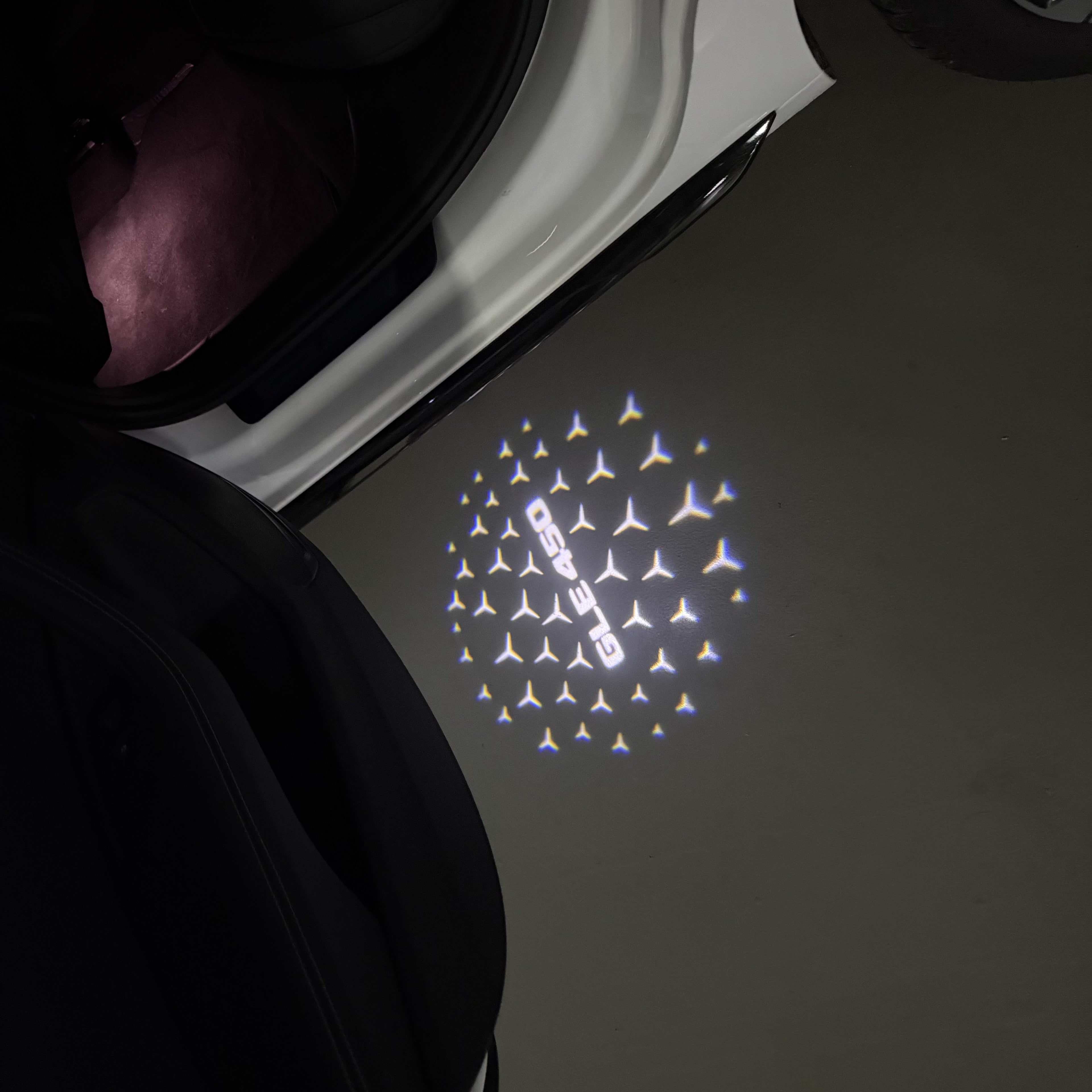 LUCI PROIETTORI LOGO MERCEDES BENZ Nr.03 (quantità 1 = 1 set / 2 luci porta)