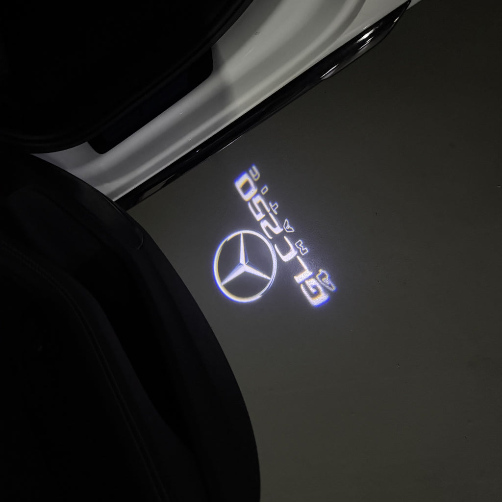 أضواء بروجكتور شعار MERCEDES BENZ رقم 03 (الكمية 1 = 1 مجموعة / 2 أضواء باب)