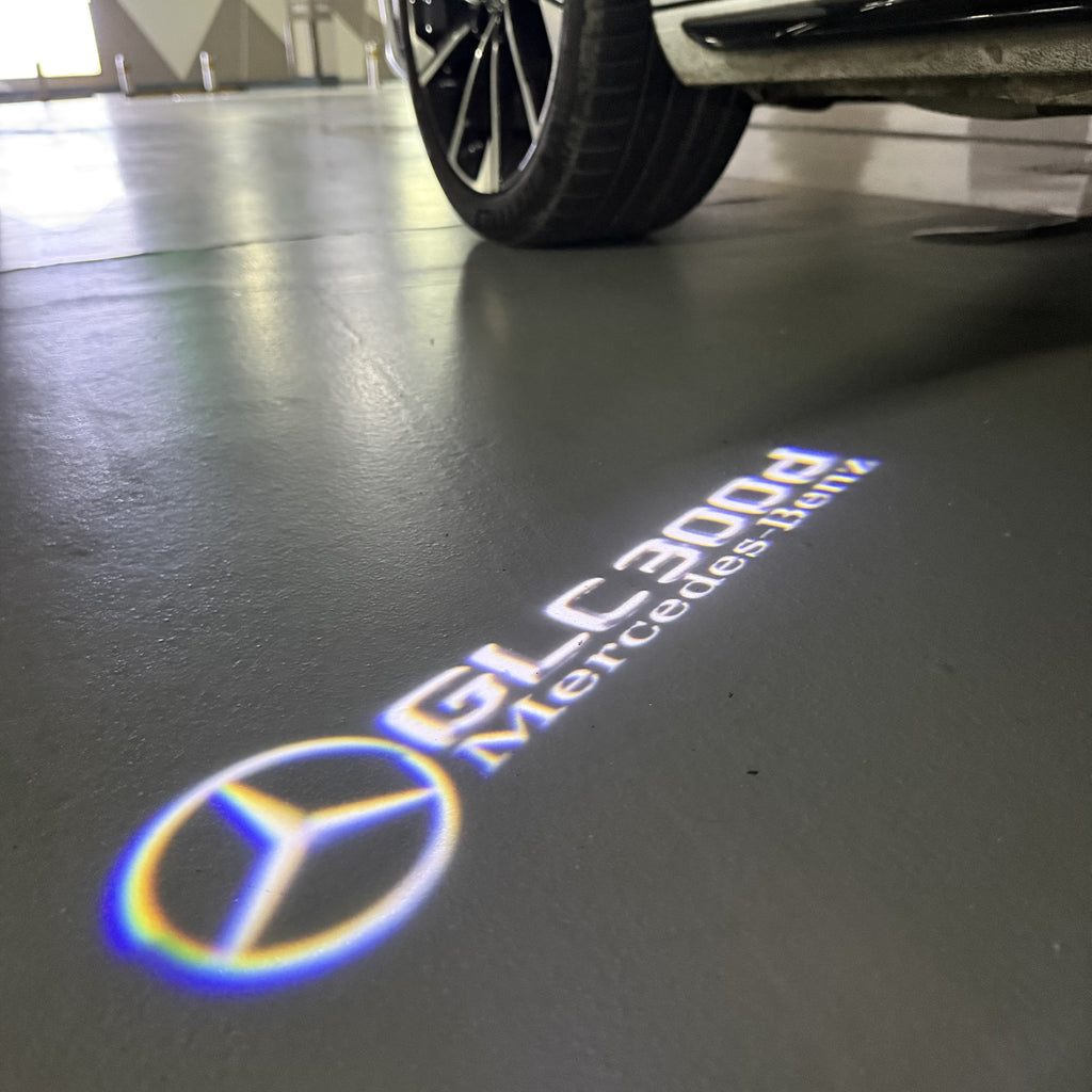 أضواء بروجكتور شعار MERCEDES BENZ رقم 03 (الكمية 1 = 1 مجموعة / 2 أضواء باب)