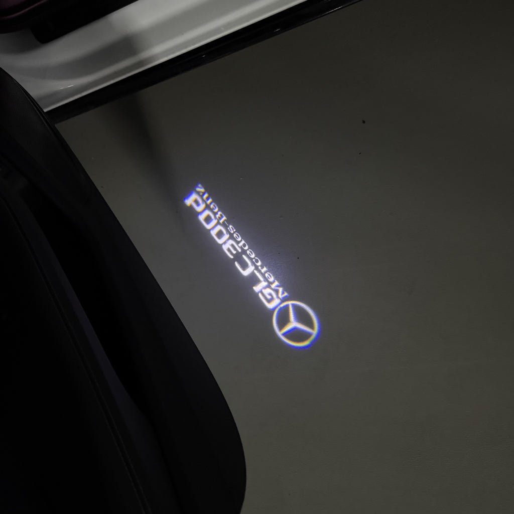 أضواء بروجكتور شعار MERCEDES BENZ رقم 03 (الكمية 1 = 1 مجموعة / 2 أضواء باب)