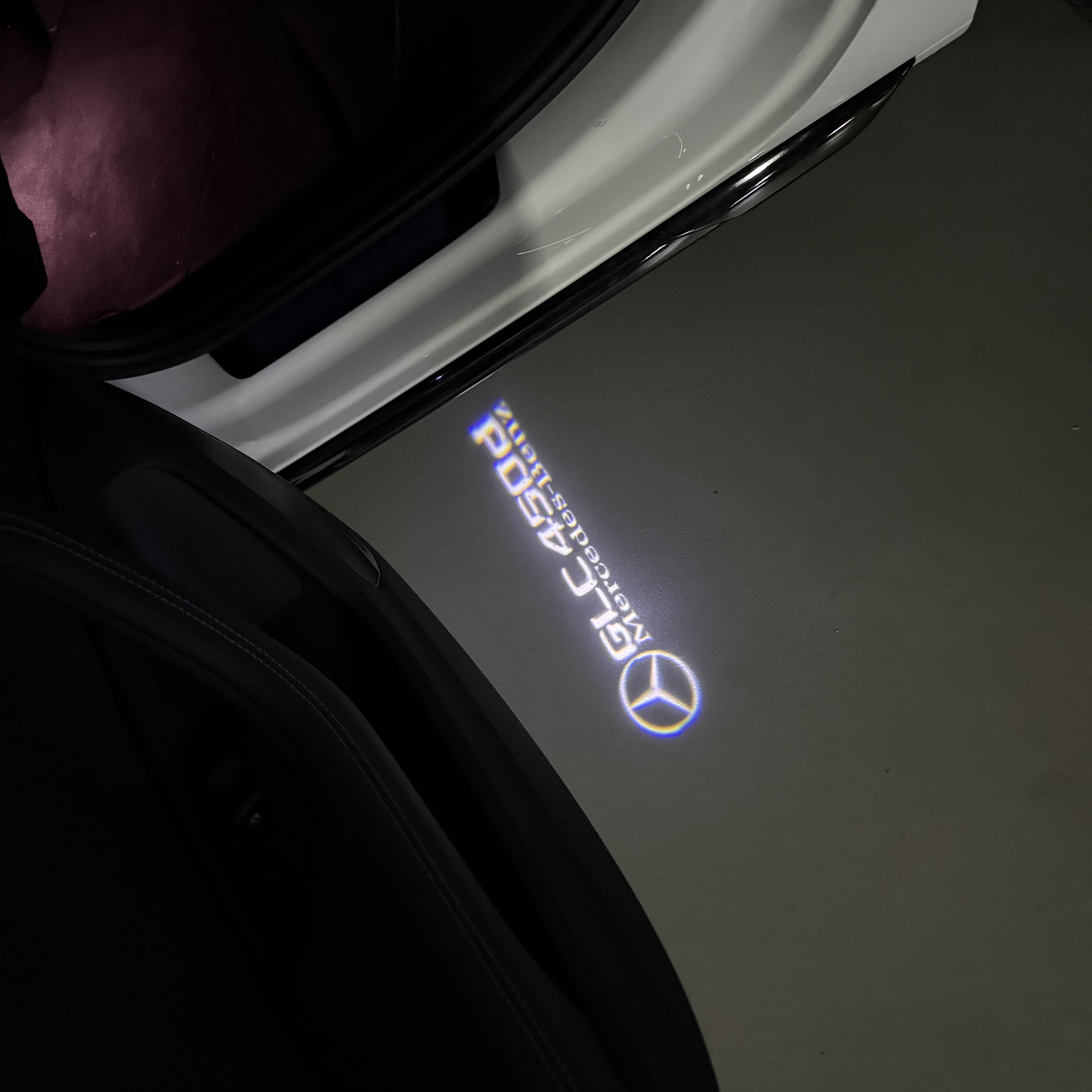 أضواء بروجكتور شعار MERCEDES BENZ رقم 03 (الكمية 1 = 1 مجموعة / 2 أضواء باب)