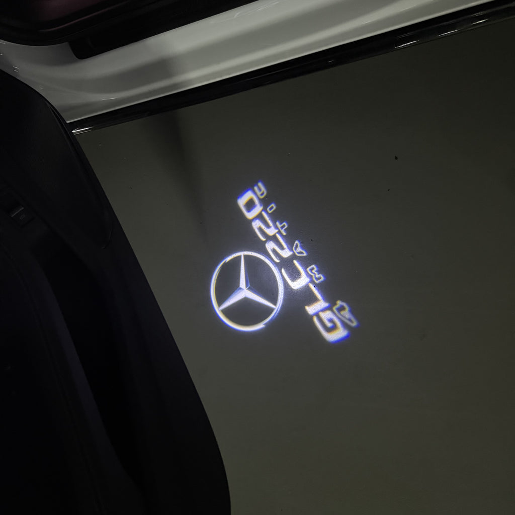 أضواء بروجكتور شعار MERCEDES BENZ رقم 03 (الكمية 1 = 1 مجموعة / 2 أضواء باب)
