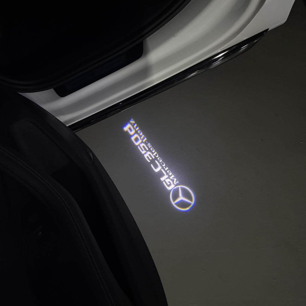 أضواء بروجكتور شعار MERCEDES BENZ رقم 03 (الكمية 1 = 1 مجموعة / 2 أضواء باب)
