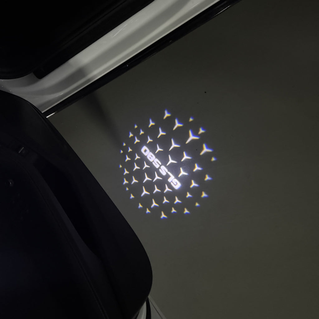 LUCI PROIETTORI LOGO MERCEDES BENZ Nr.03 (quantità 1 = 1 set / 2 luci porta)