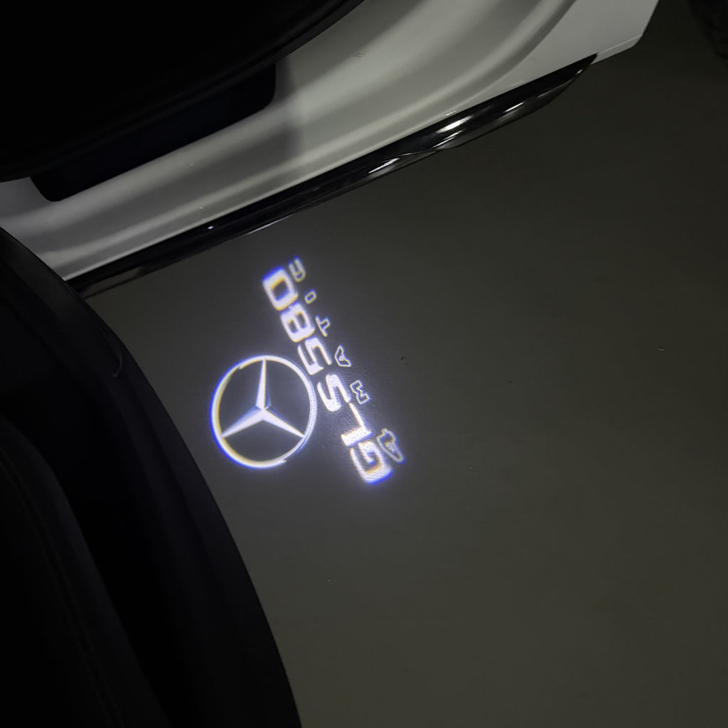 أضواء بروجكتور شعار MERCEDES BENZ رقم 03 (الكمية 1 = 1 مجموعة / 2 أضواء باب)