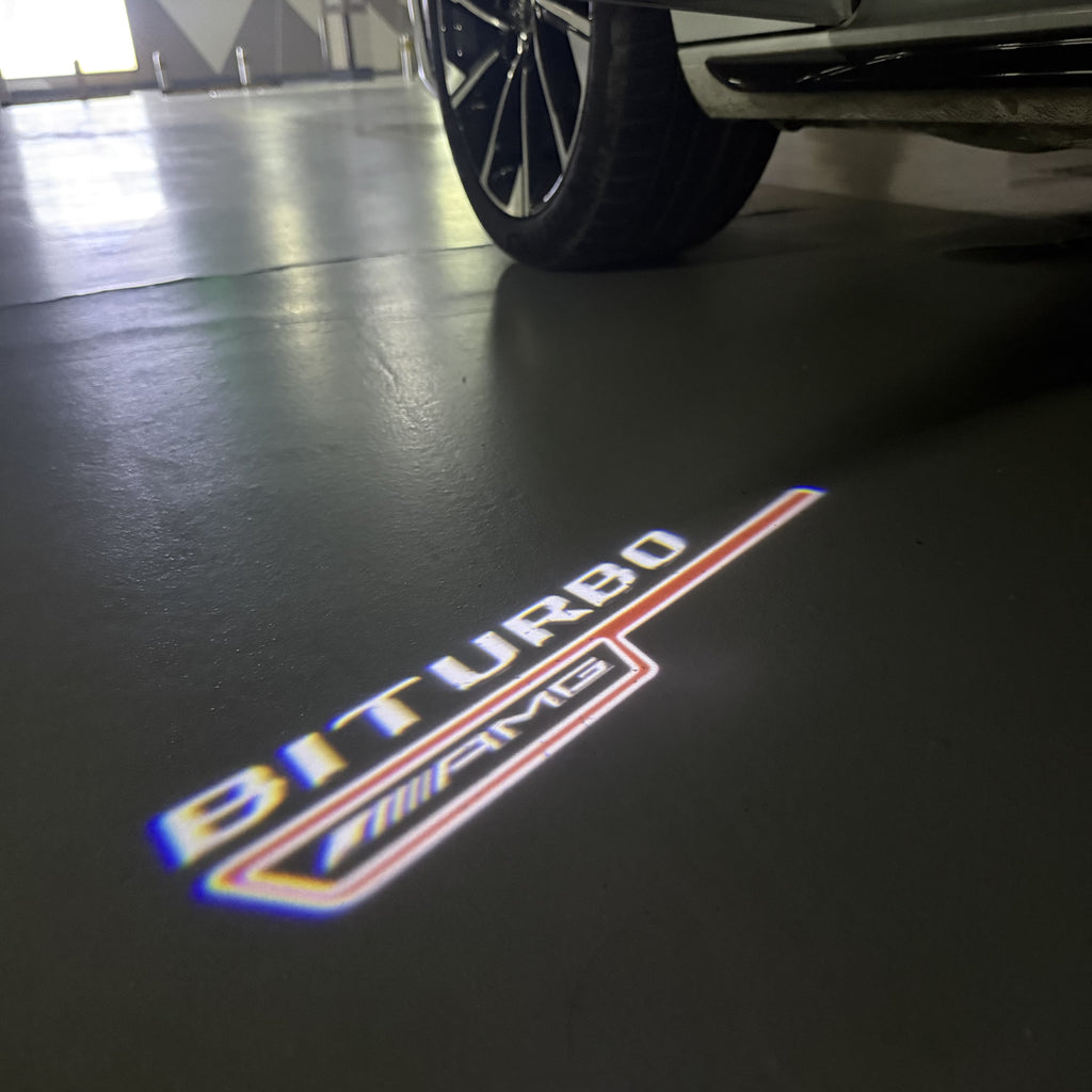 أضواء بروجكتور شعار MERCEDES BENZ رقم 03 (الكمية 1 = 1 مجموعة / 2 أضواء باب)