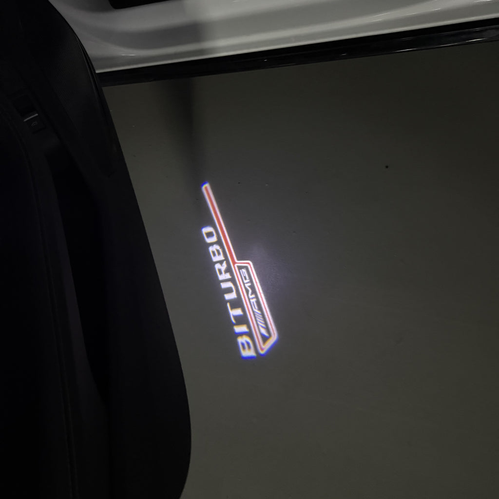 أضواء بروجكتور شعار MERCEDES BENZ رقم 03 (الكمية 1 = 1 مجموعة / 2 أضواء باب)
