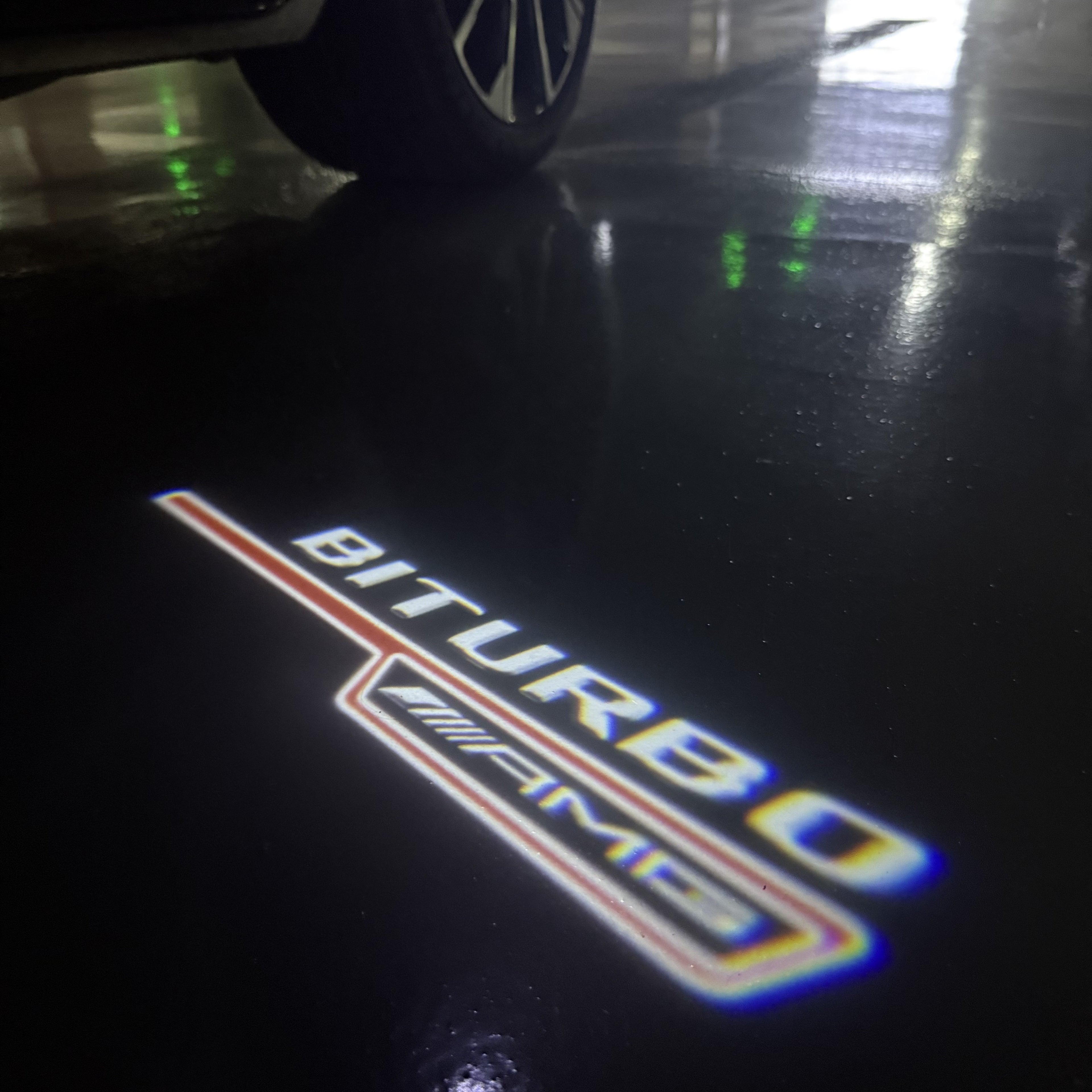 أضواء بروجكتور شعار MERCEDES BENZ رقم 03 (الكمية 1 = 1 مجموعة / 2 أضواء باب)