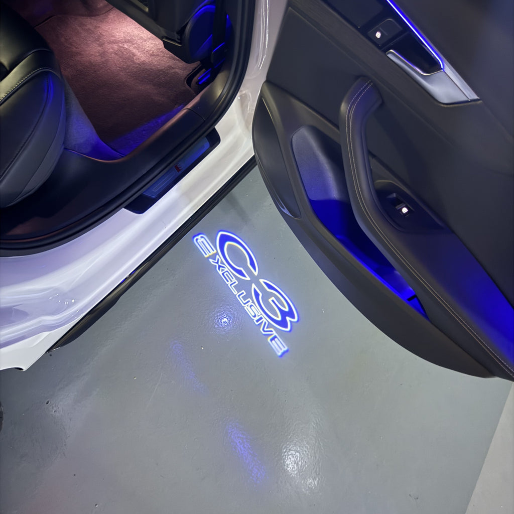 BMW M3 LOGO PROJECTOR LIGHTS Nr.24 (الكمية 1 = 1 مجموعة / 2 أضواء باب)