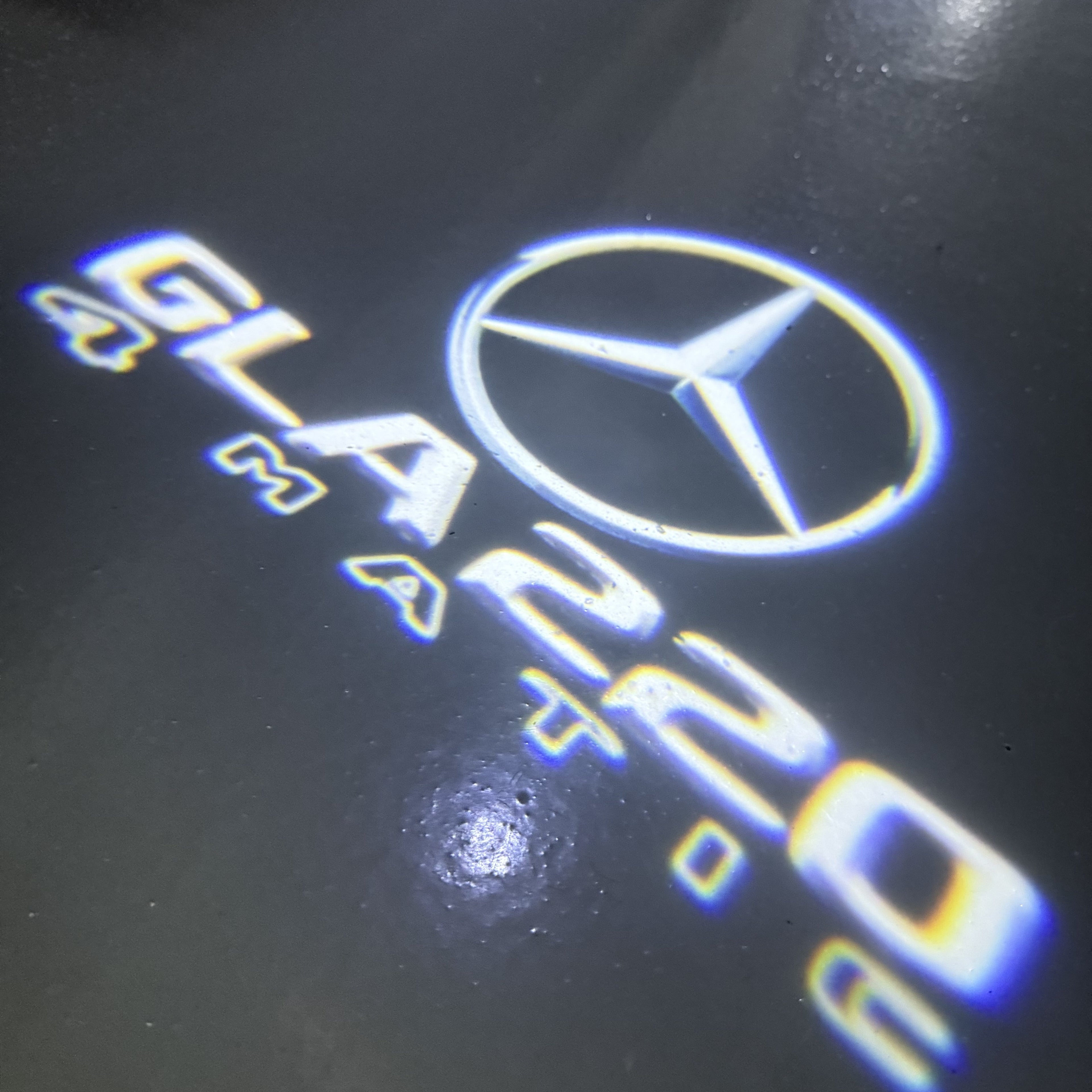 أضواء بروجكتور شعار MERCEDES BENZ رقم 03 (الكمية 1 = 1 مجموعة / 2 أضواء باب)