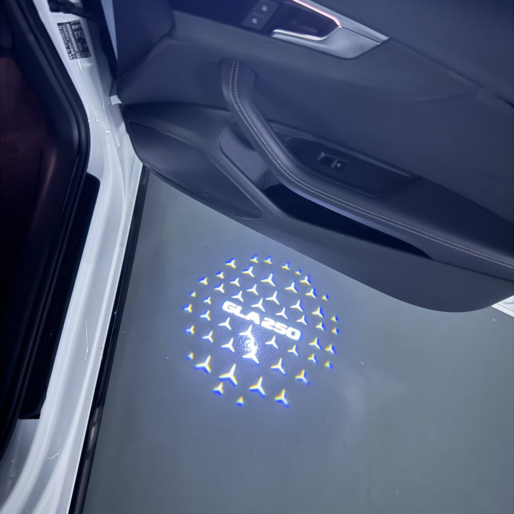 LUCI PROIETTORI LOGO MERCEDES BENZ Nr.03 (quantità 1 = 1 set / 2 luci porta)