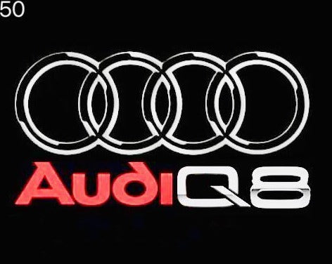 AUDI LOGO PROJECTOT LIGHTS Nr.50 (quantité 1 = 2 Logo Films /2 feux de porte)