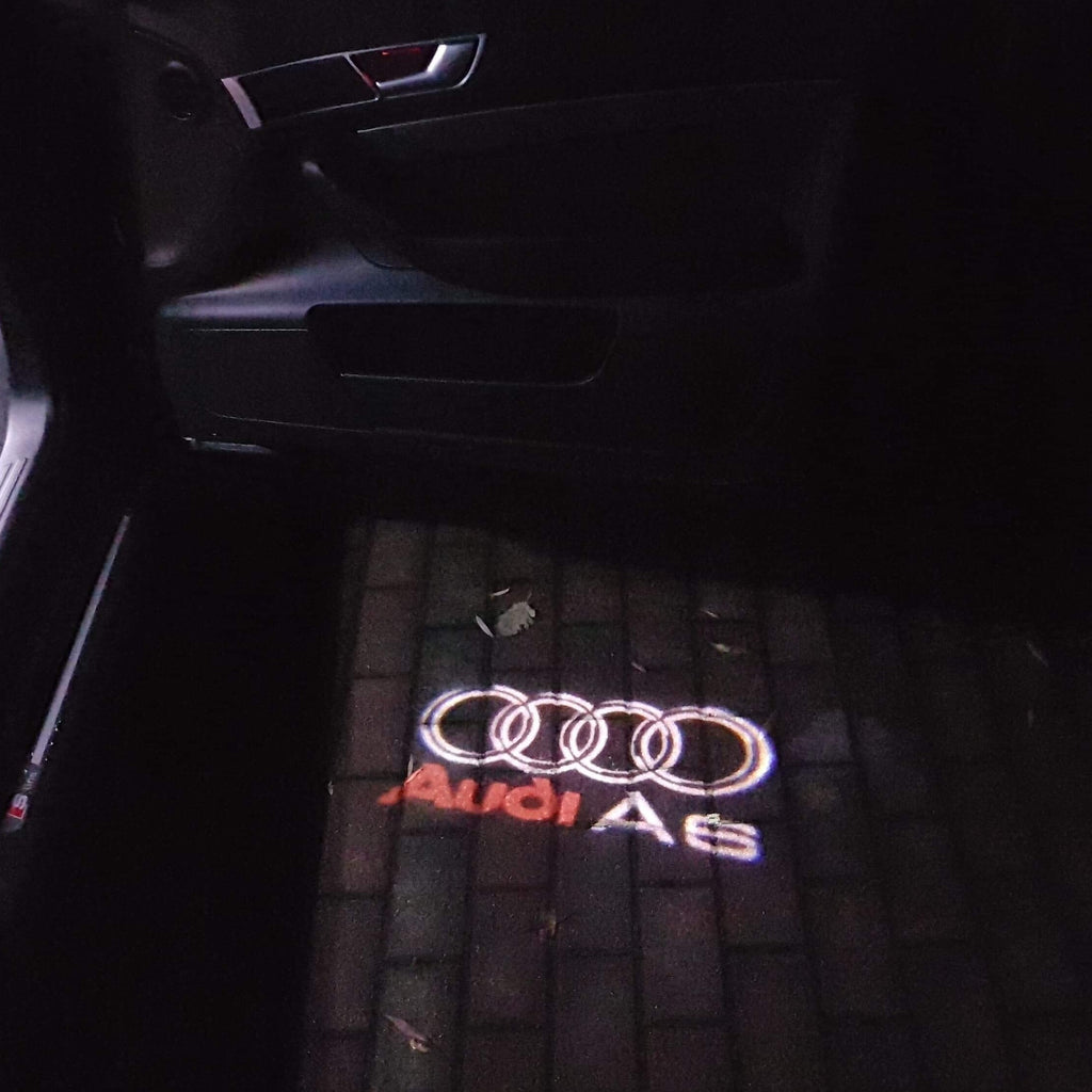 AUDI LOGO PROJECTOT LIGHTS Nr.44 (quantité 1 = 2 Logo Films /2 feux de porte)