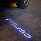 PORSCHE LOGO PROJECTOT LIGHTS Nr.49 (cantidad 1 = 2 logo película / 2 luces de puerta)