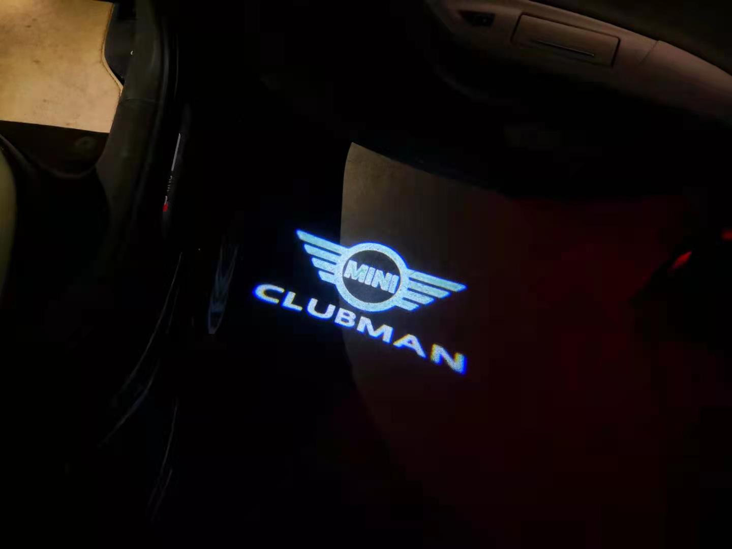 MINI CLUBMAN LOGO PROJECROTR LIGHTS Nr.130 (Menge 1 = 2 Logo Film / 2 Türleuchten)