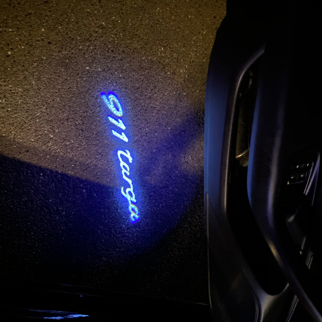 PORSCHE LOGO PROJECTOT LIGHTS Nr.68 (cantidad 1 = 2 logo película / 2 luces de puerta)