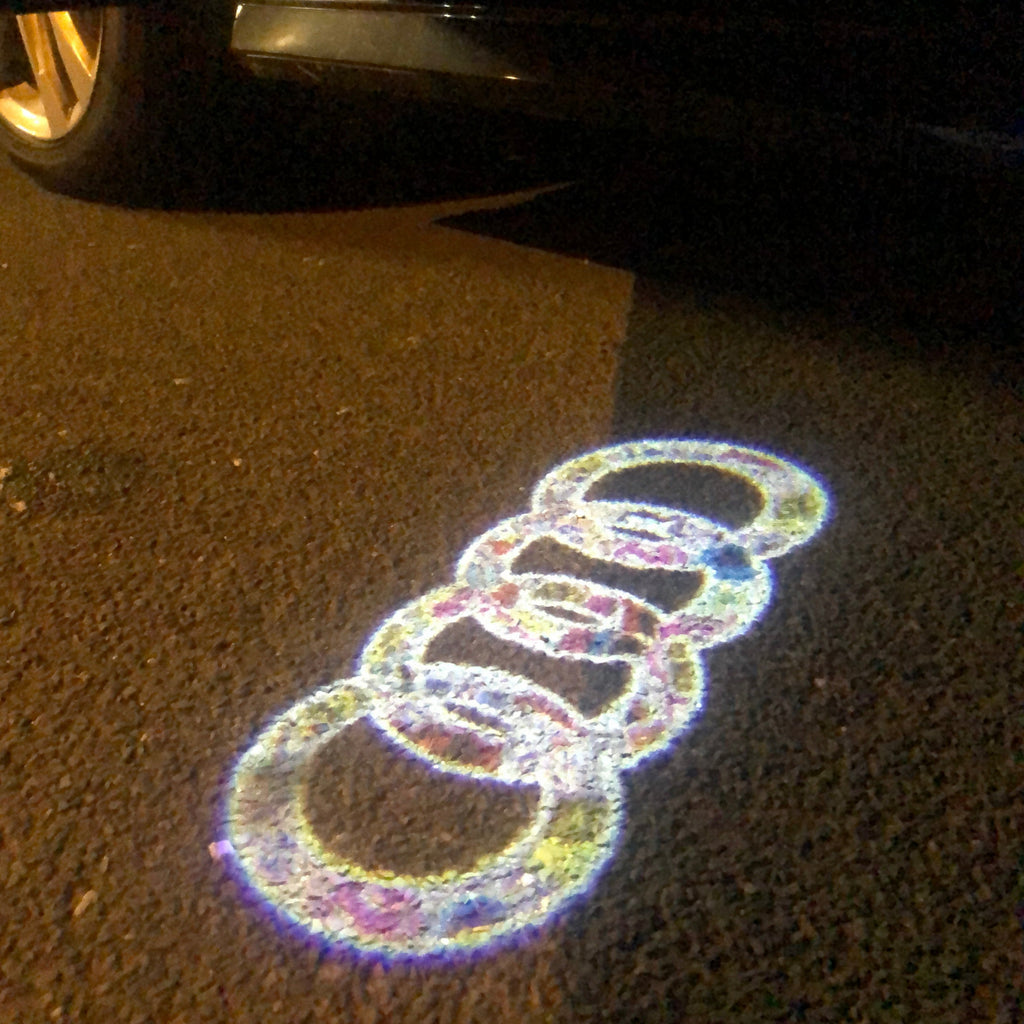 AUDI LOGO PROJEKTOT LIGHTS Nr.10 (Menge 1 = 2 Logo Films /2 Türlichter im Kombi 652899;