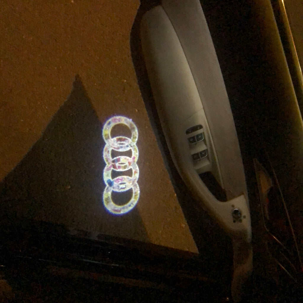 AUDI LOGO PROJEKTOT LIGHTS Nr.10 (Menge 1 = 2 Logo Films /2 Türlichter im Kombi 652899;
