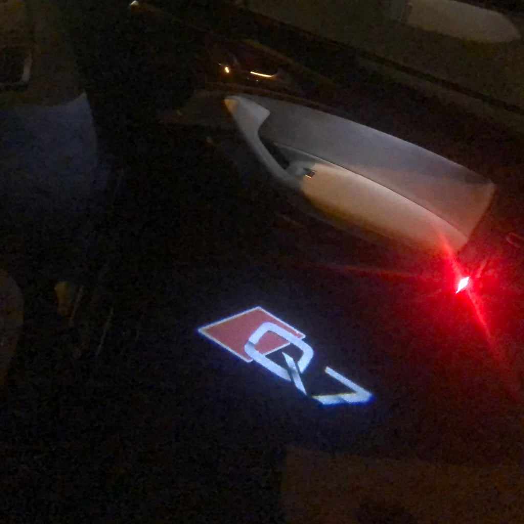LAMPES DE PROJECTEUR AUDI LOGO N ° 79 (quantité 1 = 2 films de logo / 2 lumières de porte)