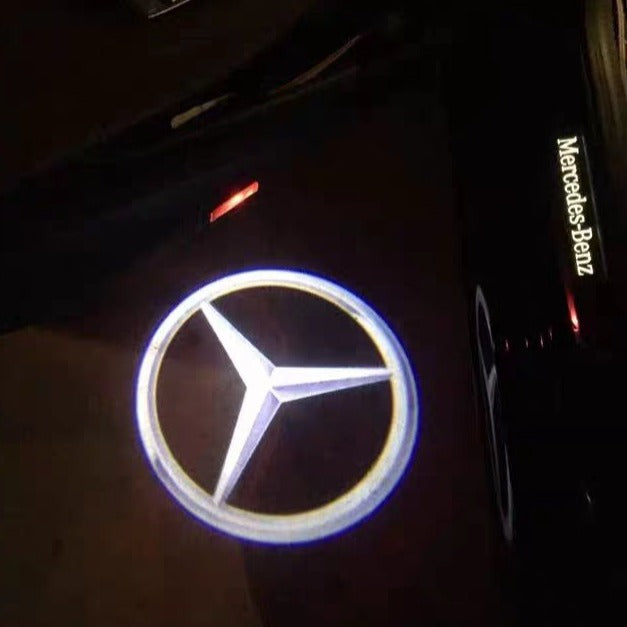 MERCEDES BENZ LOGO PROJECTOT LIGHTS Nr.12 (الكمية 1 = 1 مجموعات/2 أضواء الباب)