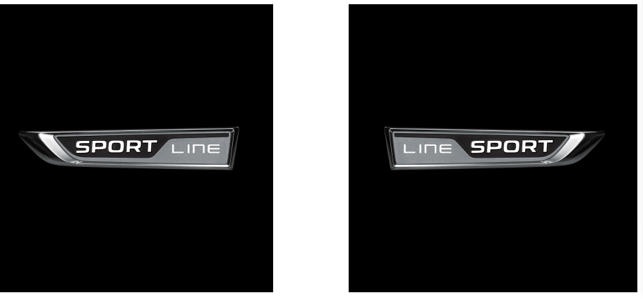 SKODA SPORT LINE LOGO PROJECTOR LIGHTS Nr.67 (quantité 1 = 2 Logo Film / 2 porte lumières)