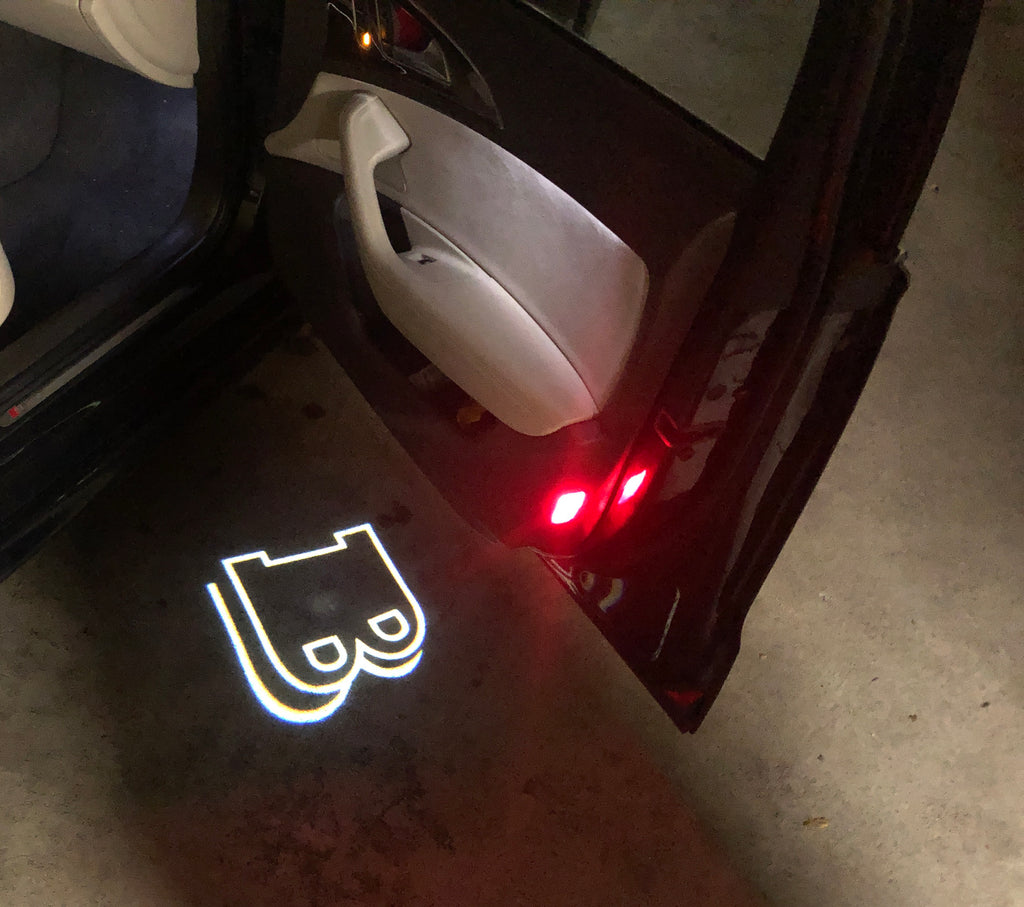 LUCI PROIETTORI LOGO MERCEDES BENZ BRABUS Nr.38 (quantità 1 = 1 set / 2 luci porta)