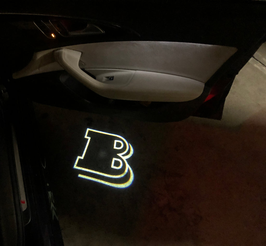 LUCI PROIETTORI LOGO MERCEDES BENZ BRABUS Nr.38 (quantità 1 = 1 set / 2 luci porta)