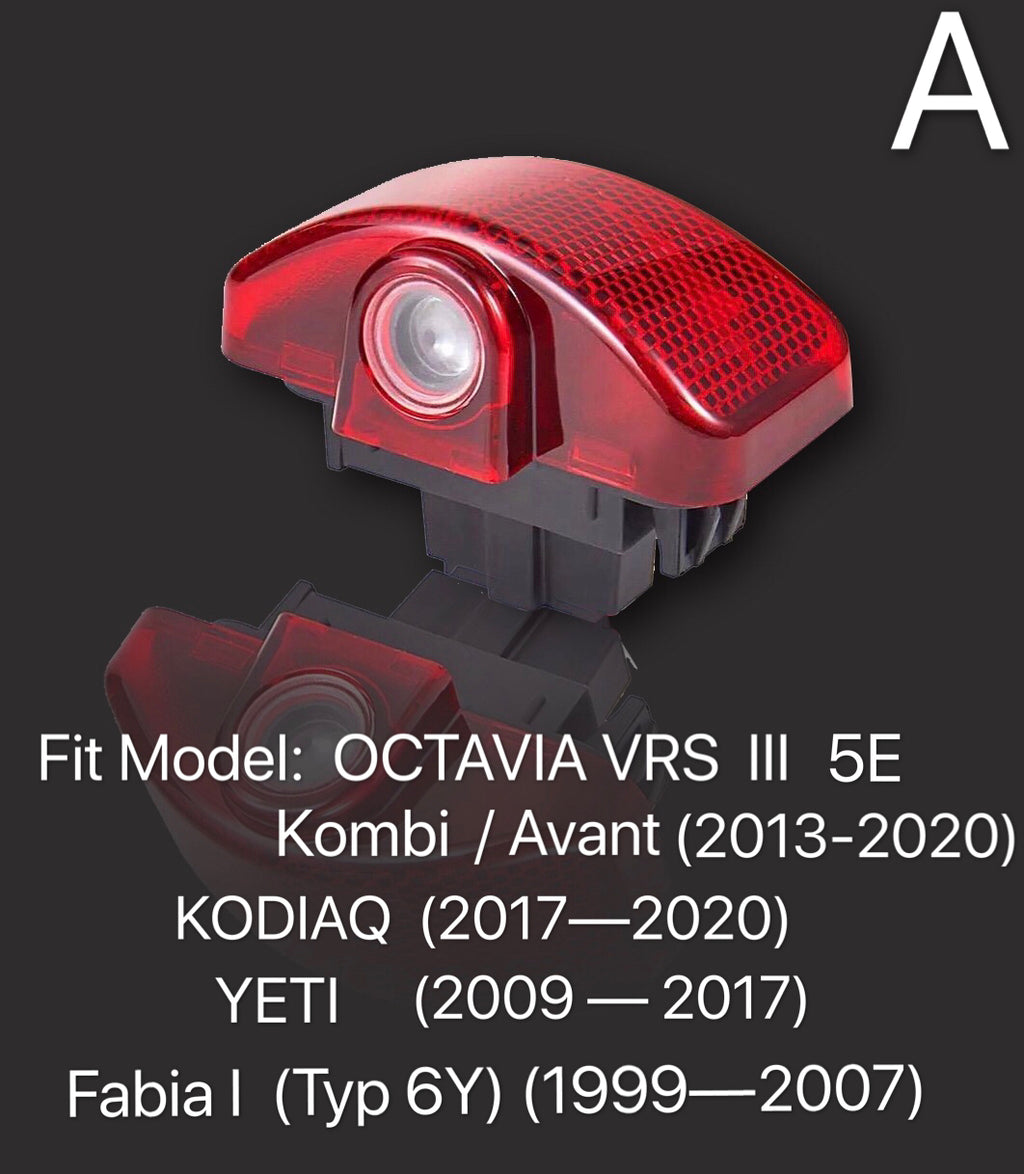 SKODA LOGO PROJECTOT LIGHTS Nr.19 (quantité 1 = 2 Logo Films /2 feux de porte)