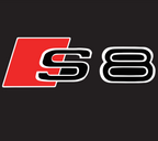 LUCI PROIETTORI LOGO AUDI S8 Nr.19 (quantità 1 = 2 Pellicole Logo / 2 luci porta)