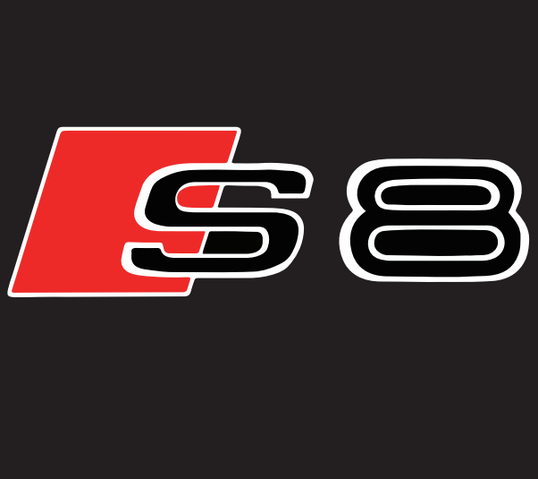 LUCI PROIETTORI LOGO AUDI S8 Nr.19 (quantità 1 = 2 Pellicole Logo / 2 luci porta)
