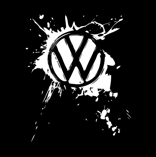 Logotipo de VW Nr. 11 (cantidad 1 = 2 películas con logotipo /2 luces de puerta)