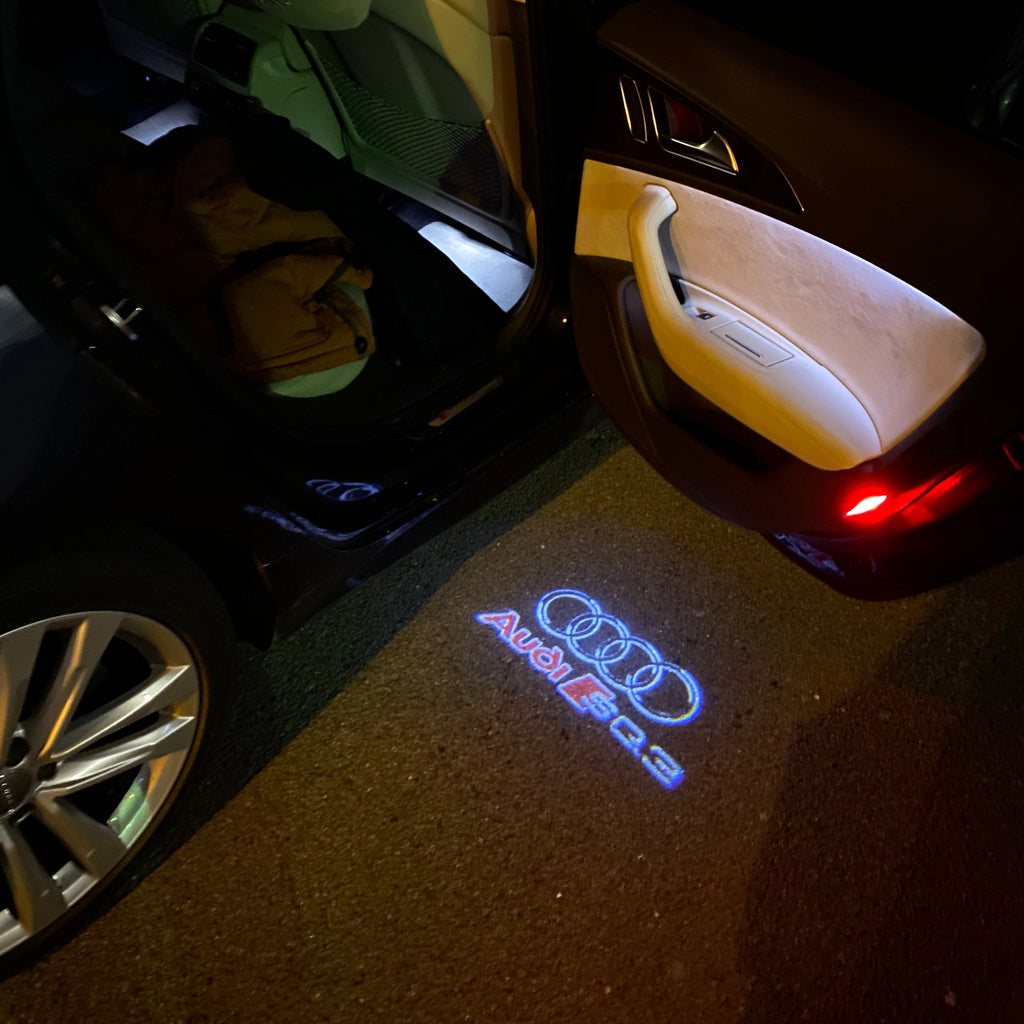 AUDI LOGO PROJECTOT LIGHTS Nr.254 (quantité 1 = 2 Logo Films /2 feux de porte)