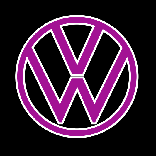 Volkswagen Door lights Logo Nr. 161 (cantidad 1 = 2 películas con logotipo / 2 luces de puerta)