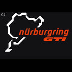 Volkswagen Türleuchten GTI NÜRBURGRING Logo Nr. 67 (Anzahl 1 = 2 Logo-Folien / 2 Türleuchten）